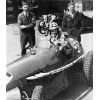 George Nixon winning the 1948 Manx Cup in the Brooke Special and congratulated by Ernest Shenton (from the collection of the late Ernest Shenton via David Culshaw)